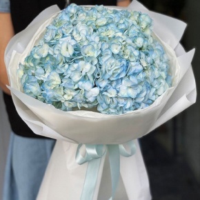 Букет из 5 голубых гортензий в Красногорске