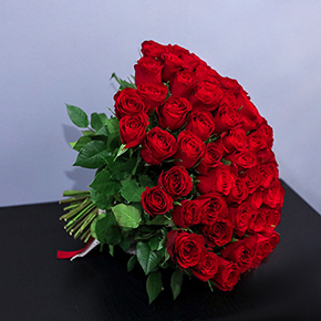 Букет 101 роза красная (40 см) в Красногорске