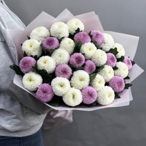Букет из 31 хризантемы Момоко микс в Красногорске