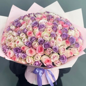 Букет из 101 розы нежный микс (40 см) в Красногорске