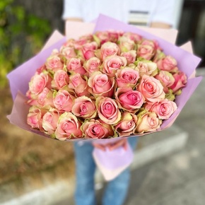 Букет 51 роза Бэлла Роса (40 см) в Красногорске