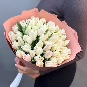 Букет из 49 белых тюльпанов в Красногорске