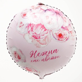 Шар «Нежна как цветок» круг в Красногорске