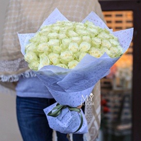 51 белая роза (40 см) в Красногорске