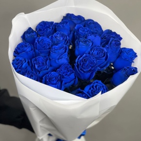 25 синих роз Эквадор (60 см) в Красногорске
