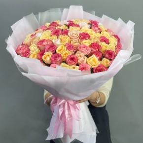 Букет из 101 розы  микс (70 см) в Красногорске