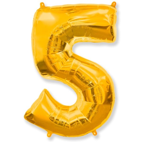 Шар гелиевый цифра 5 (40х102 см) в Красногорске