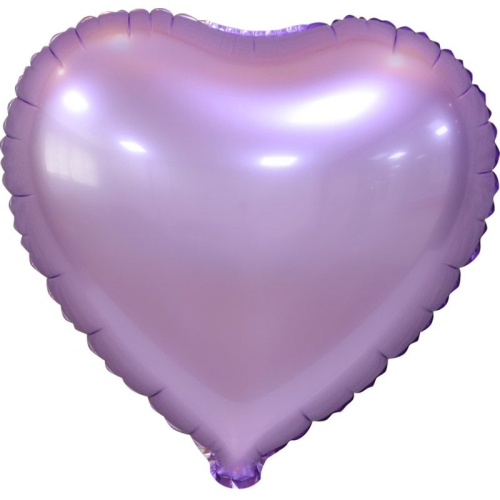Сердце сиреневое фольгированный шар с гелием (45 см) в Красногорске