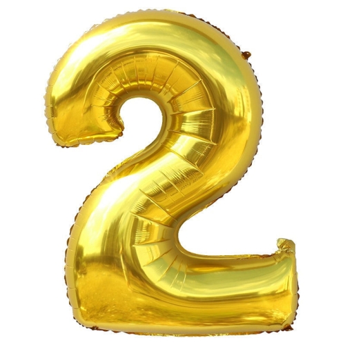 Шар гелиевый цифра 2 (40х102 см) в Красногорске