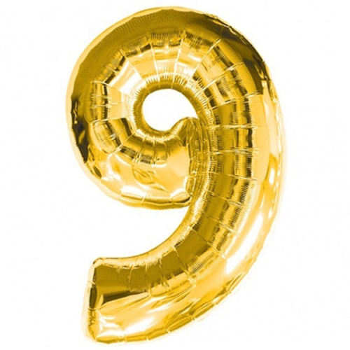 Шар гелиевый цифра 9 (40х102 см) в Красногорске